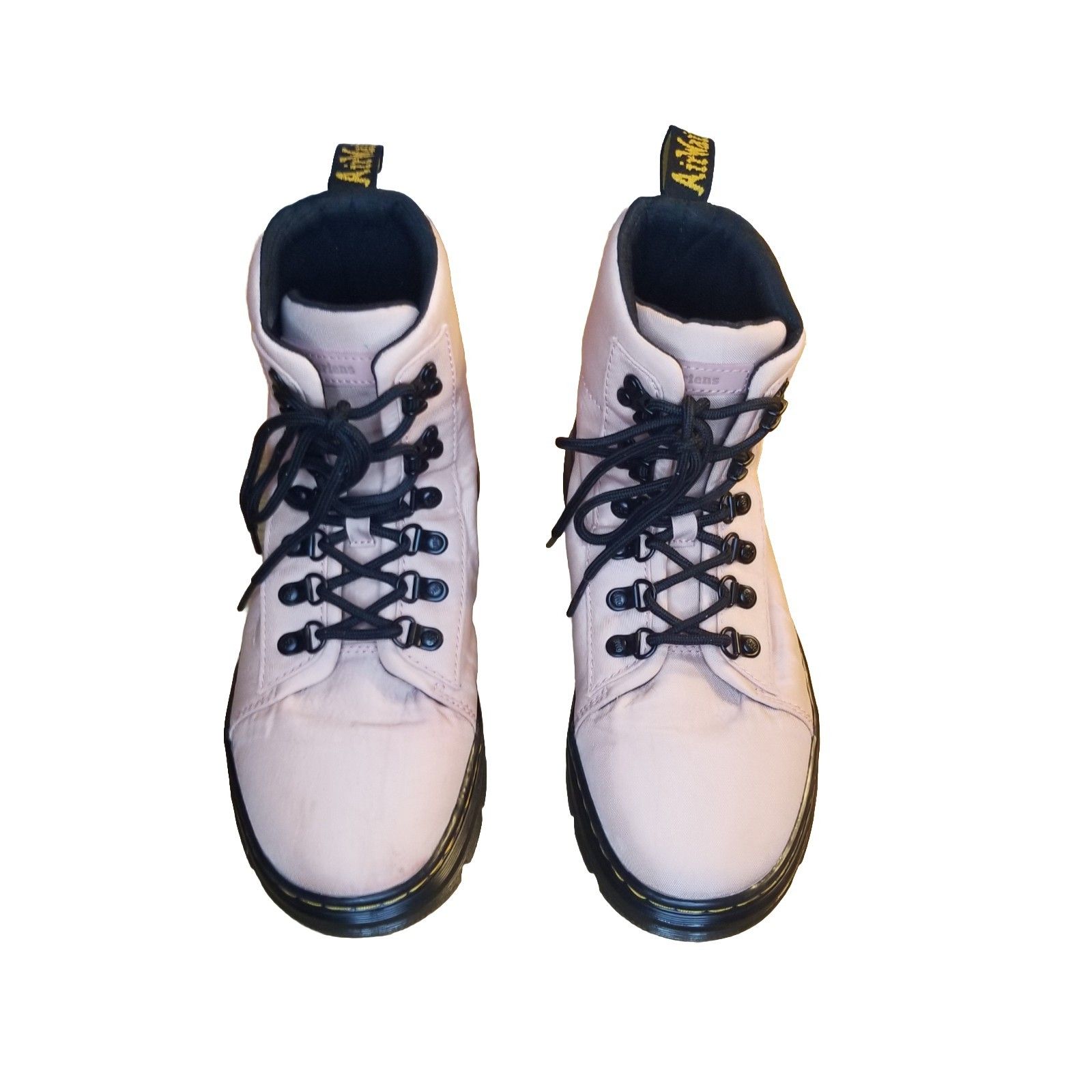 Dr. Martens Combs W Boots Women's Size 9 Chalk Pink Canvas Combat Chunky Doc